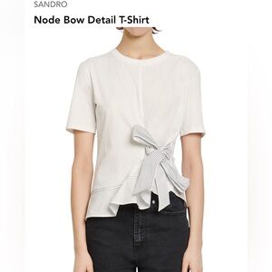 Sandro Node Bow Detail T-Shirt